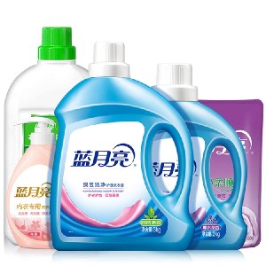 蓝月亮薰衣草深层洁净洗衣液2kg+自然香洁净洗衣液3kg+薰衣草绿色柔顺剂袋装500g+柔润樱花内衣专用洗衣液500g+衣物消毒液1kg