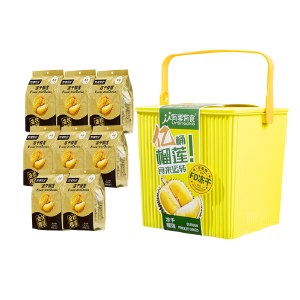 有零有食-334g亿桶榴莲（9袋冻干水果收纳桶装）*黄桶 冻干果干零食桶