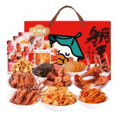 小胡鸭-百味礼盒680g 卤味香辣鸭脖鸭锁骨鸭翅肉类零食礼包