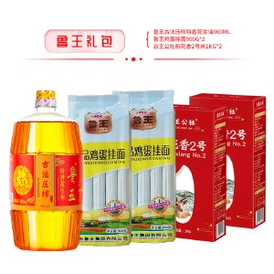 鲁王 米面油礼包E 粮油大米食用油鸡蛋挂面条大礼包