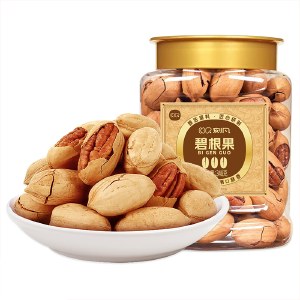 刻凡 碧根果348g*1罐 坚果干果干办公室小零食品