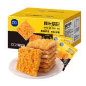 刻凡 糯米锅巴蟹黄味500g 办公室小零嘴下午茶饼干糕点心零食品