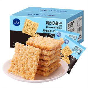 刻凡 糯米锅巴咸味500g 办公室小零嘴下午茶饼干糕点心零食品