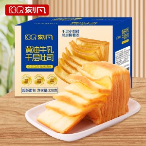 刻凡  黄油牛乳千层吐司320g 面包早餐下午茶糕点心零食品