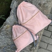 又见美物初遇系列芝麻格抽绳背袋EB1109